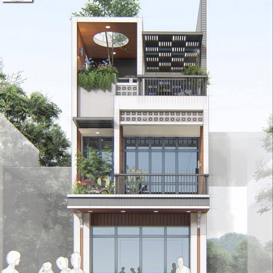 Mẫu lô phố 3 tầng - Nhà Chất HT