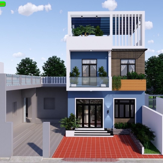 Mẫu lô phố 3 tầng - Nhà Chất HT