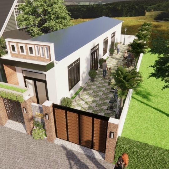 Mẫu cấp 4 lô phố - Nhà Chất HT