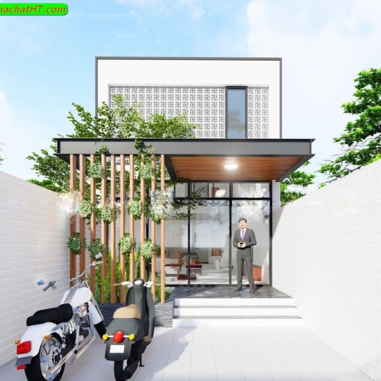 Mẫu cấp 4 lô phố - Nhà Chất HT