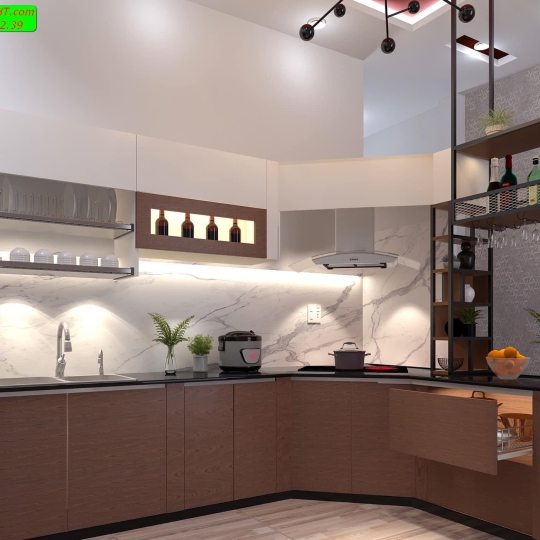 Mẫu nội thất nhà bếp - Nhà Chất HT